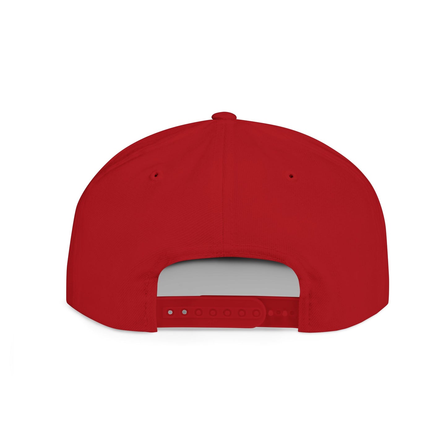 Flat Bill Snapback Hat — USA USO - Red Embroidery - AU/NZ/USA