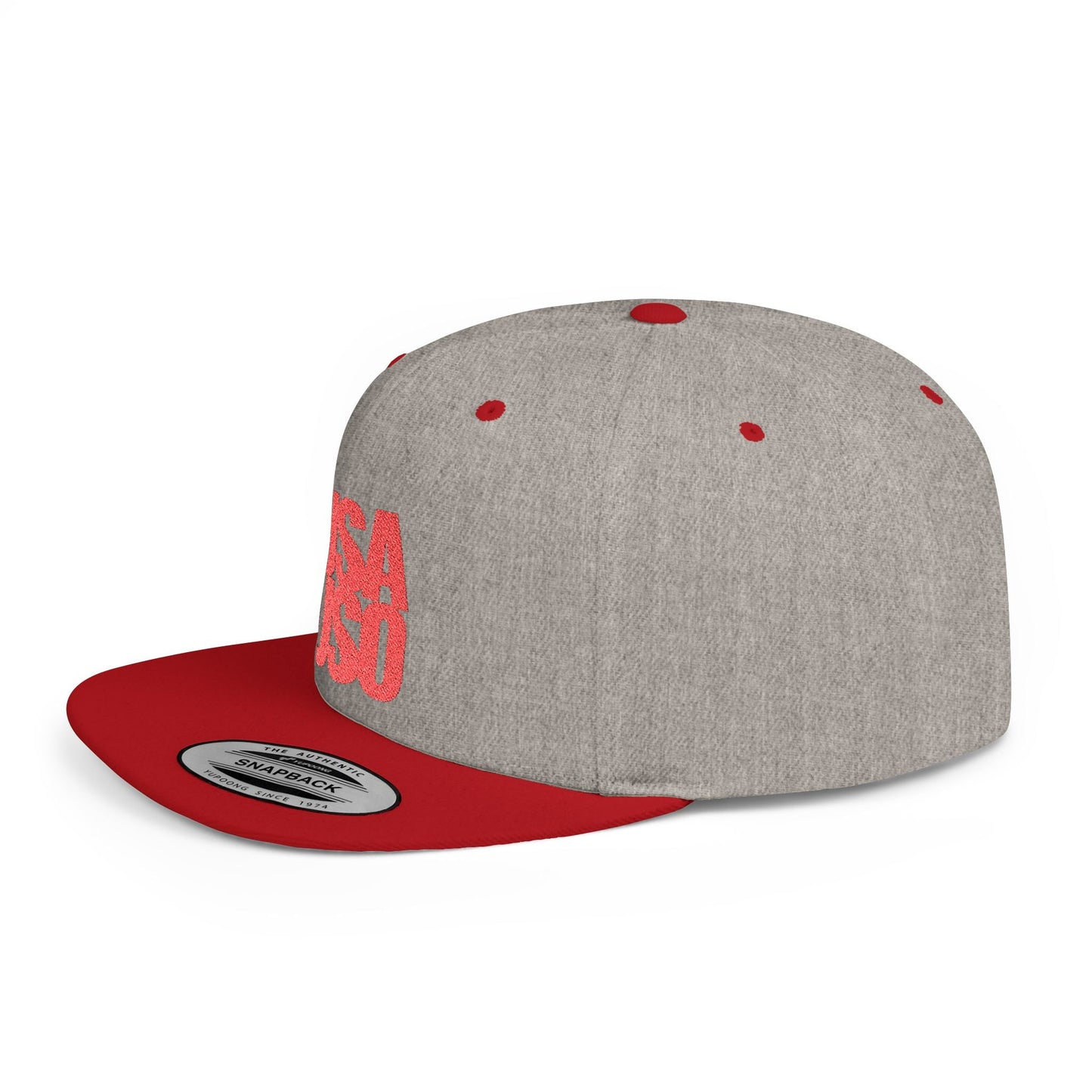 Flat Bill Snapback Hat - USA USO - Red Embroidery - AU/NZ/USA - The Koko Samoa