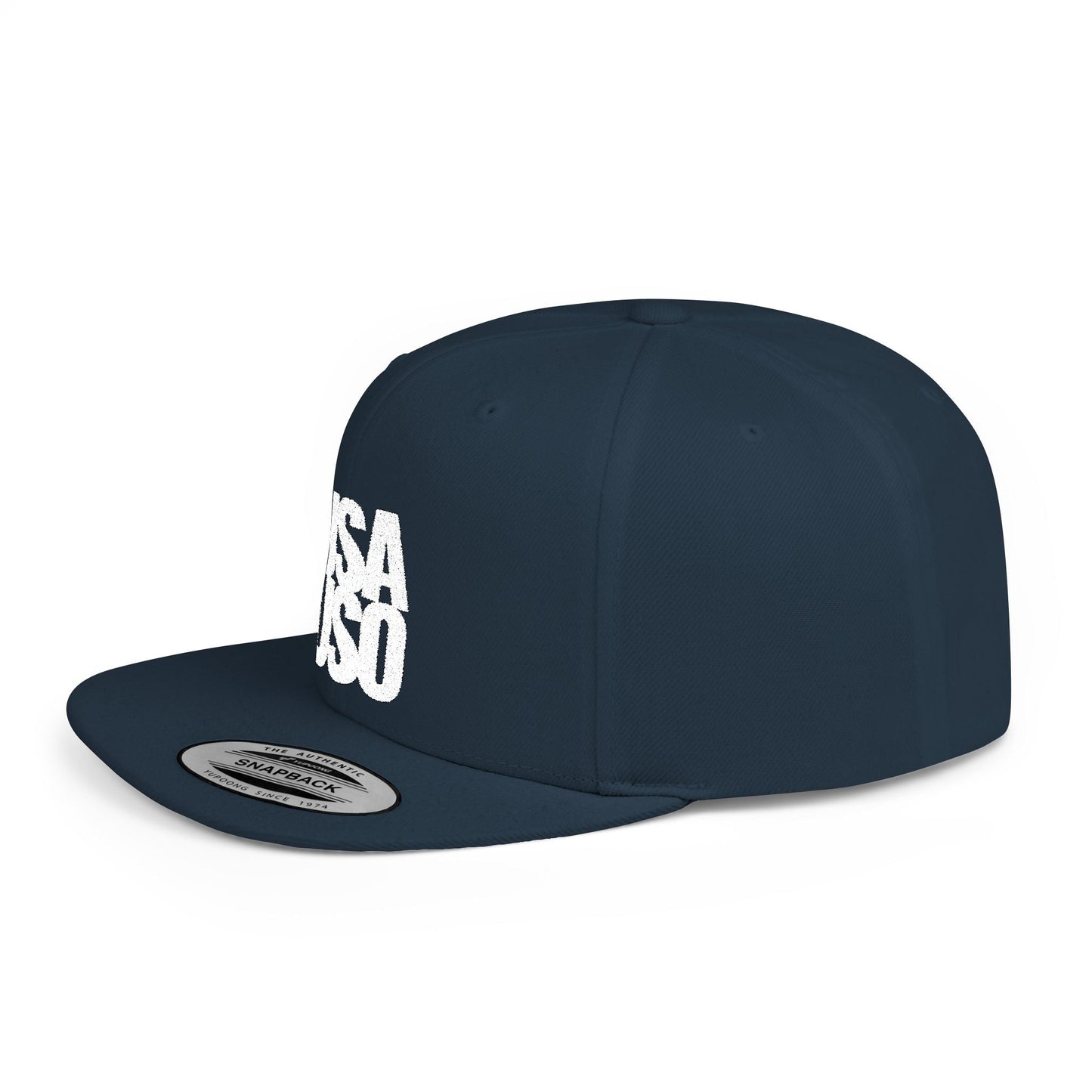 Flat Bill Snapback Hat — USA USO - White Embroidery - AU/NZ/USA - The Koko Samoa