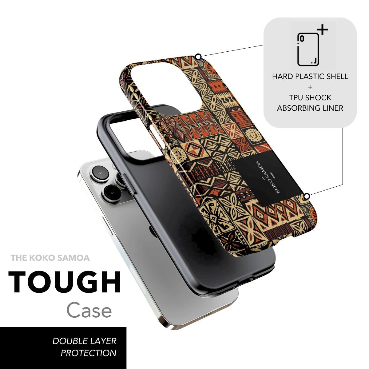Tough Phone Case - Elei - AU/NZ/USA - The Koko Samoa