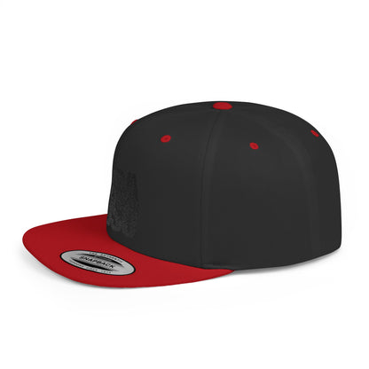 Flat Bill Snapback Hat  — USA USO  - Black Embroidery - AU/NZ/USA