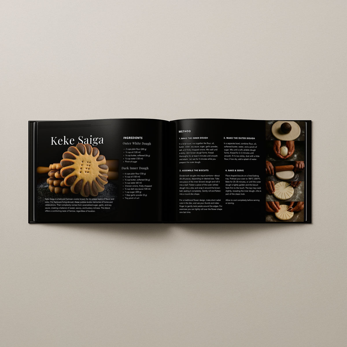 Hardcover A4 - Samoan Delights: Samoan Recipes Cookbook Expanded Edition - Vol1 + Vol2 Combined - AU/NZ/USA