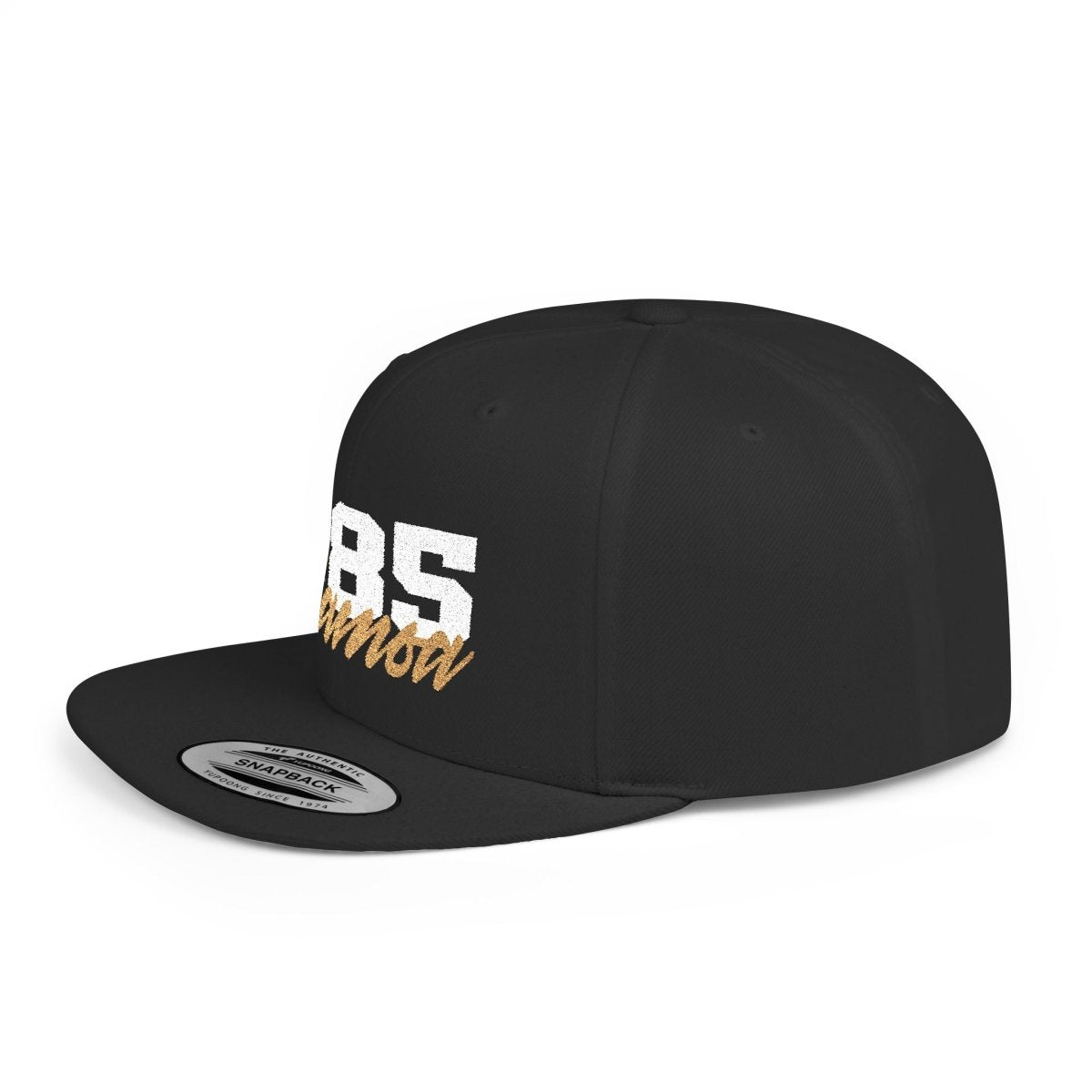 Flat Bill Snapback Hat - 685 Samoa - White & Gold Embroidery - AU/NZ/USA - The Koko Samoa