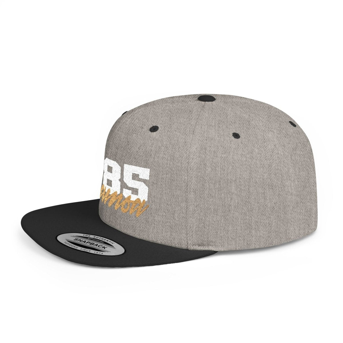 Flat Bill Snapback Hat - 685 Samoa - White & Gold Embroidery - AU/NZ/USA - The Koko Samoa