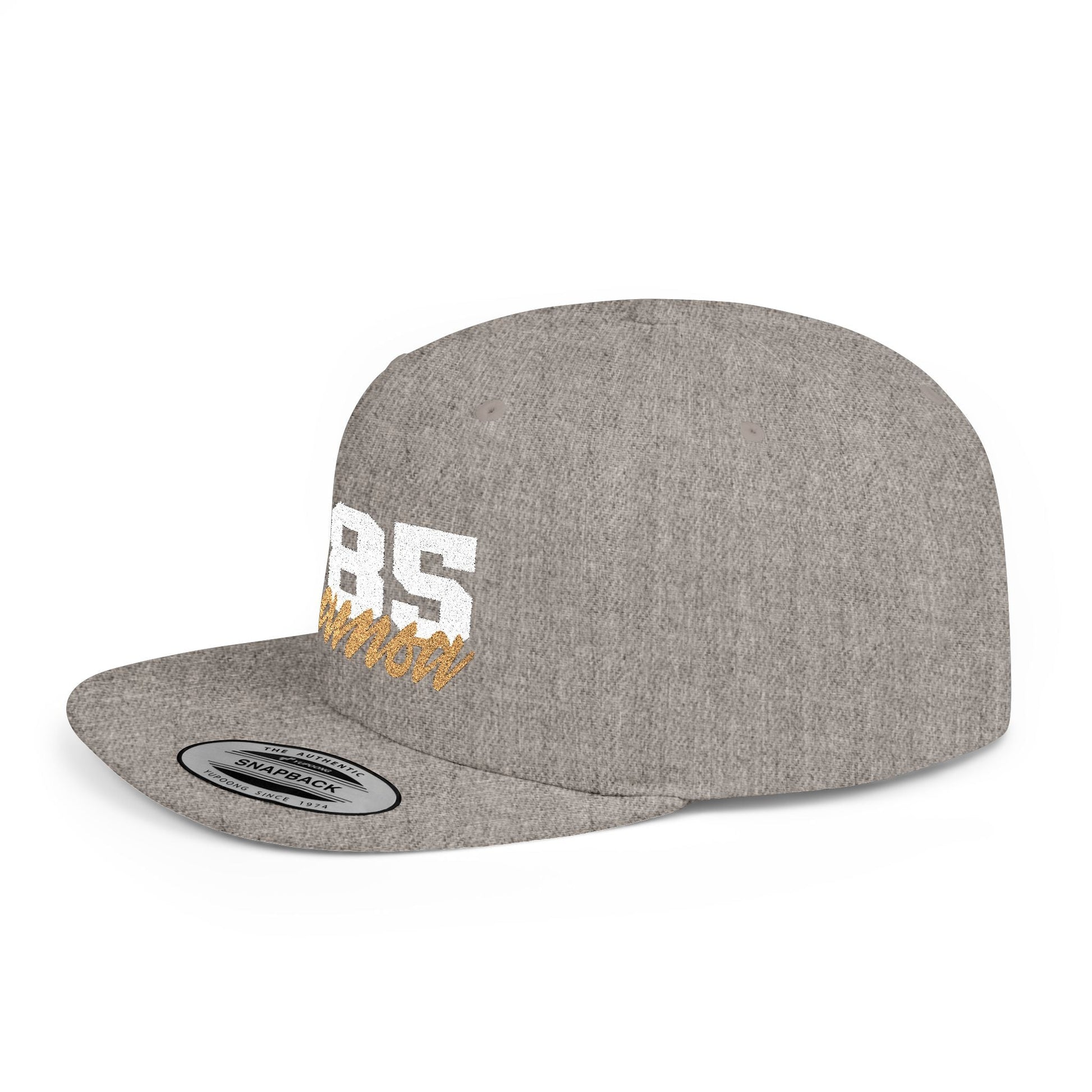 Flat Bill Snapback Hat - 685 Samoa - White & Gold - The Koko Samoa