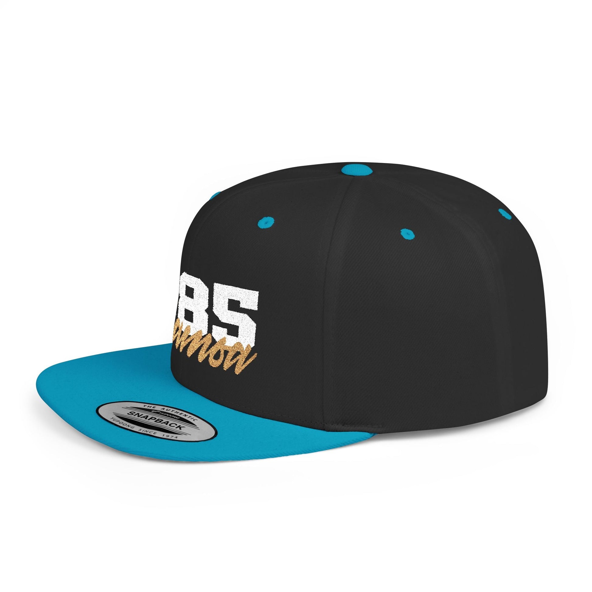 Flat Bill Snapback Hat - 685 Samoa - White & Gold - The Koko Samoa
