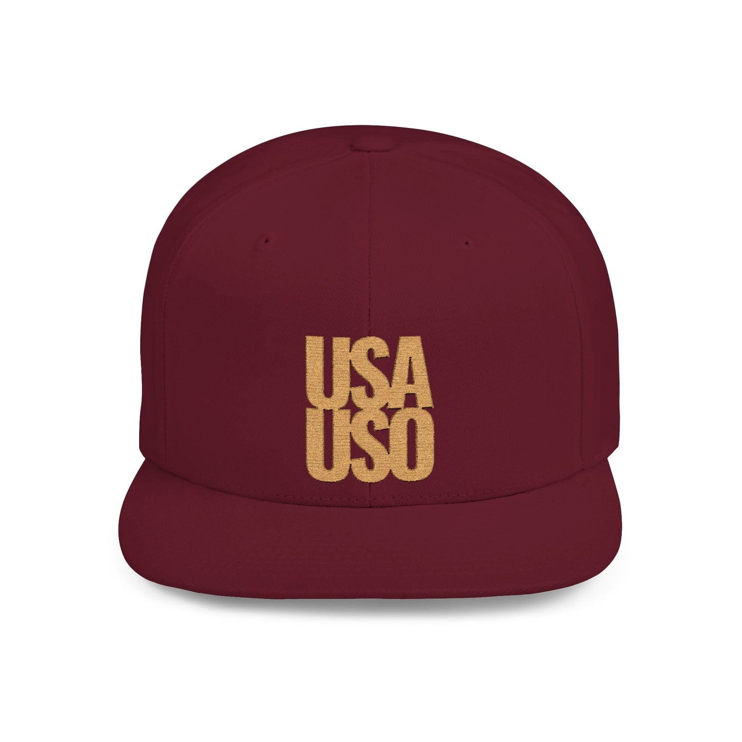 Flat Bill Snapback Hat - Samoa Culture - Gold Embroidery - AU/NZ/USA - The Koko Samoa