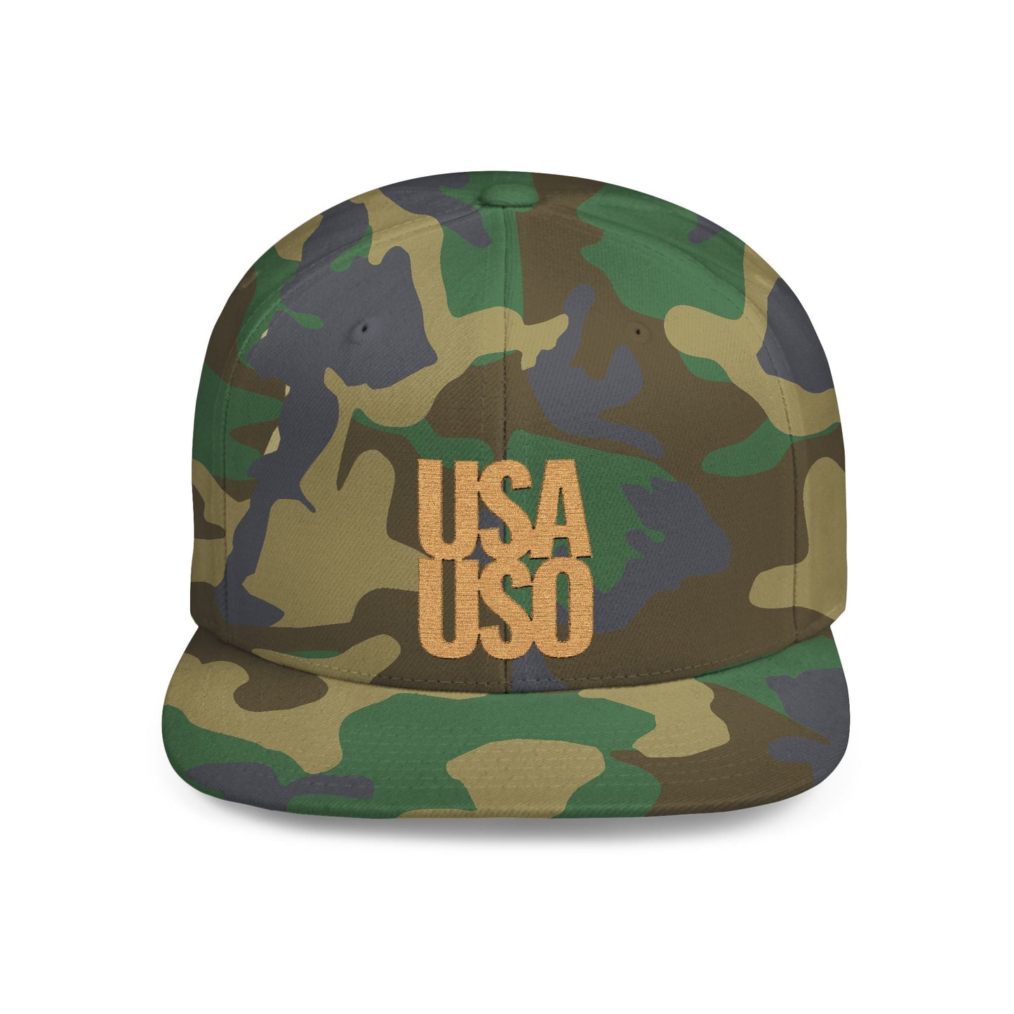 Flat Bill Snapback Hat - Samoa Culture - Gold Embroidery - AU/NZ/USA - The Koko Samoa