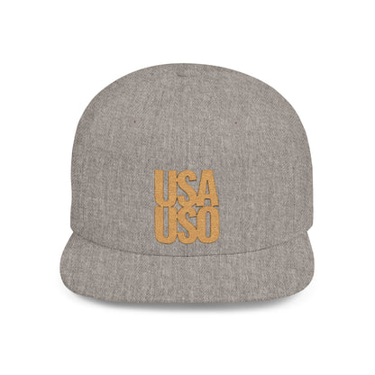 Flat Bill Snapback Hat - Samoa Culture - Gold Embroidery - AU/NZ/USA - The Koko Samoa