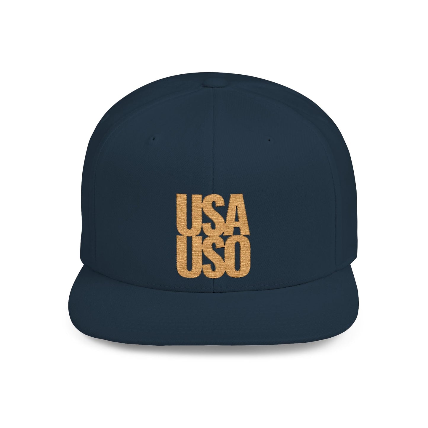 Flat Bill Snapback Hat - Samoa Culture - Gold Embroidery - AU/NZ/USA - The Koko Samoa