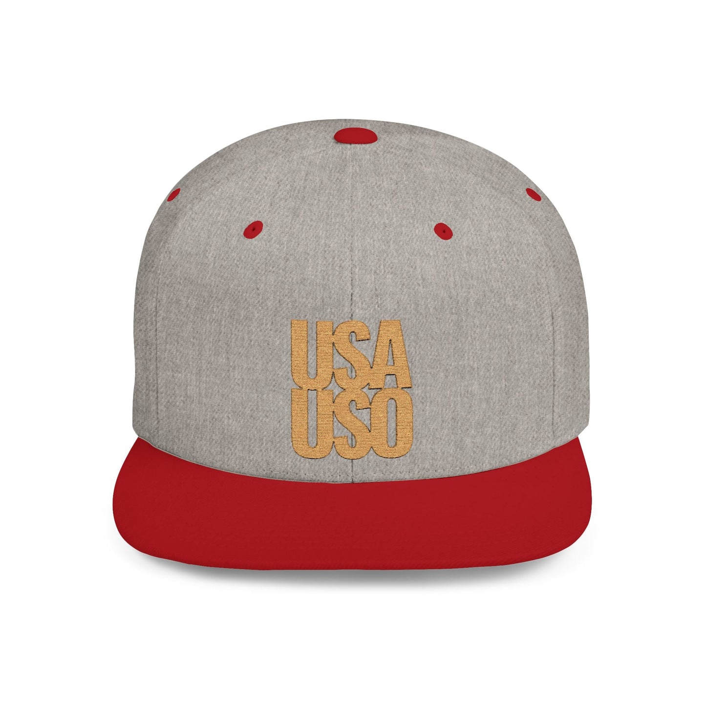 Flat Bill Snapback Hat - Samoa Culture - Gold Embroidery - AU/NZ/USA - The Koko Samoa