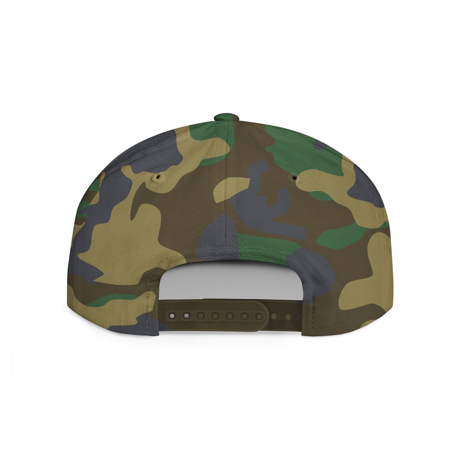 Flat Bill Snapback Hat — USA USO - White Embroidery - AU/NZ/USA - The Koko Samoa