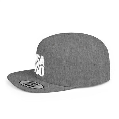 Flat Bill Snapback Hat — USA USO - White Embroidery - AU/NZ/USA - The Koko Samoa