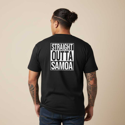 Heavy Unisex Tee - Straight Outta Samoa - USA - The Koko Samoa