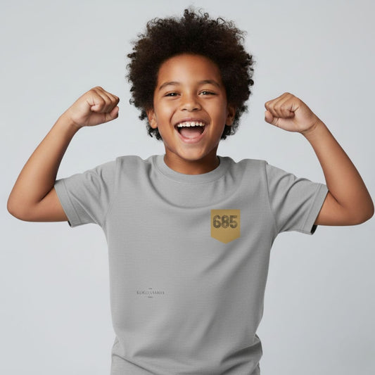 Kids Unisex Cotton Tee - 685 Pocket - USA - The Koko Samoa